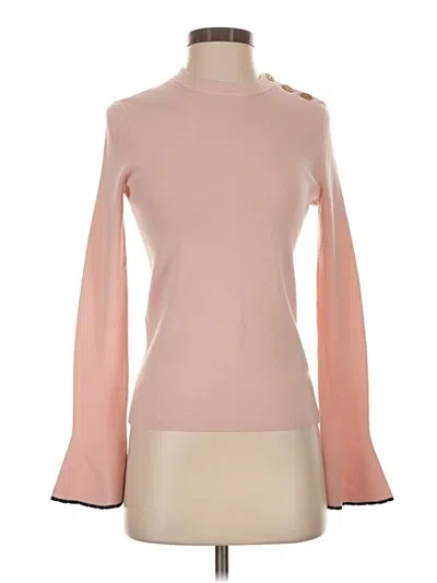 Pre-owned Tory Burch Wool Pullover Sweater In Pink