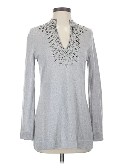 Pre-owned Tory Burch Wool Pullover Sweater In Silver