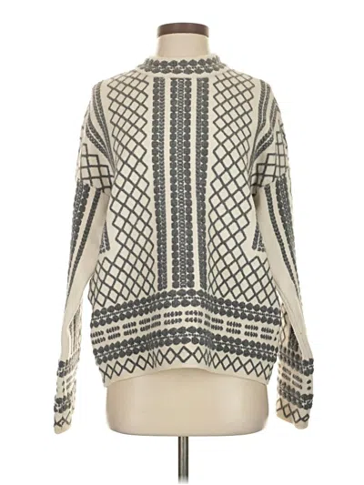 Pre-owned Tory Burch Wool Pullover Sweater In White