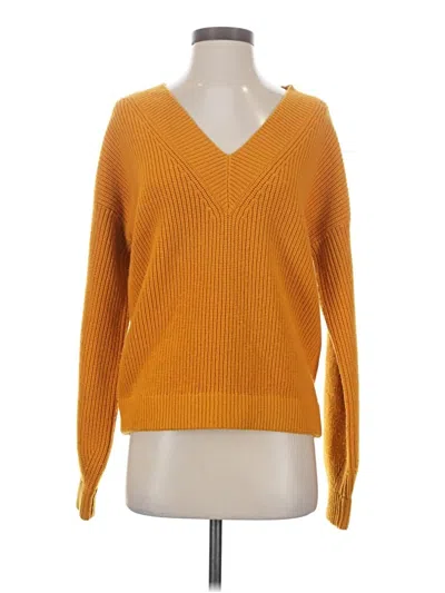 Pre-owned Tory Burch Wool Pullover Sweater In Yellow