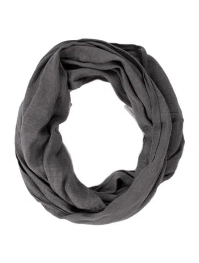 Pre-owned Tory Burch Wool Scarf In Grey