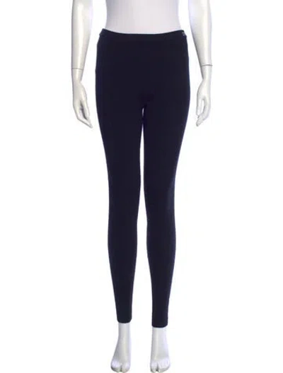 Pre-owned Tory Burch Wool Skinny Leg Pants In Blue