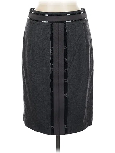 Pre-owned Tory Burch Wool Skirt In Gray