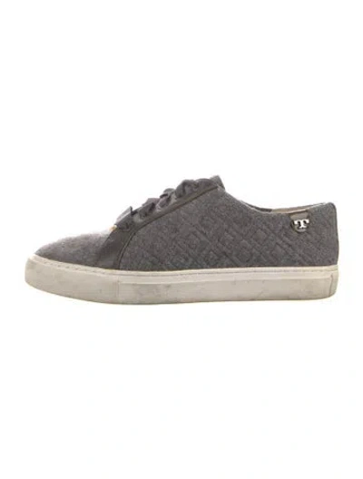 Pre-owned Tory Burch Wool Sneakers In Gray