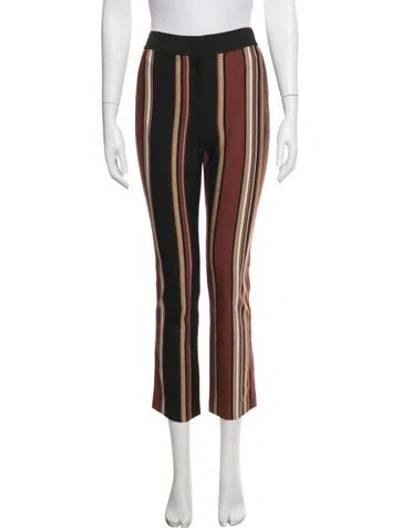 Pre-owned Tory Burch Wool Straight Leg Pants In Black