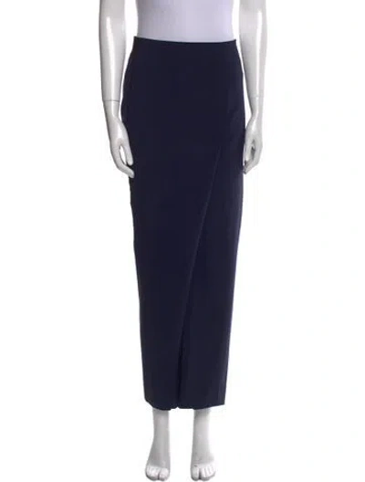 Pre-owned Tory Burch Wool Straight Leg Pants In Blue