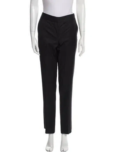 Pre-owned Tory Burch Wool Straight Leg Pants In Blue