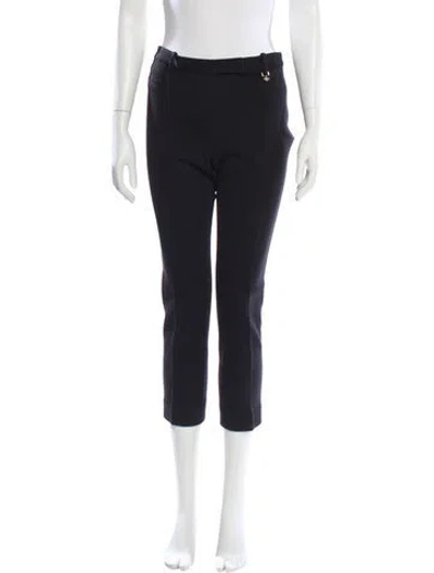 Pre-owned Tory Burch Wool Straight Leg Pants In Blue
