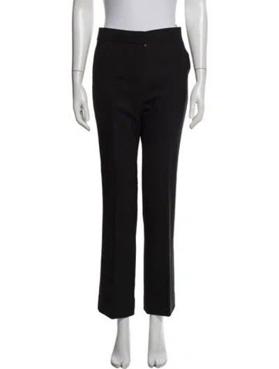 Pre-owned Tory Burch Wool Straight Leg Pants In Blue