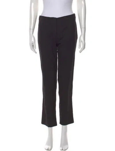 Pre-owned Tory Burch Wool Straight Leg Pants In Brown