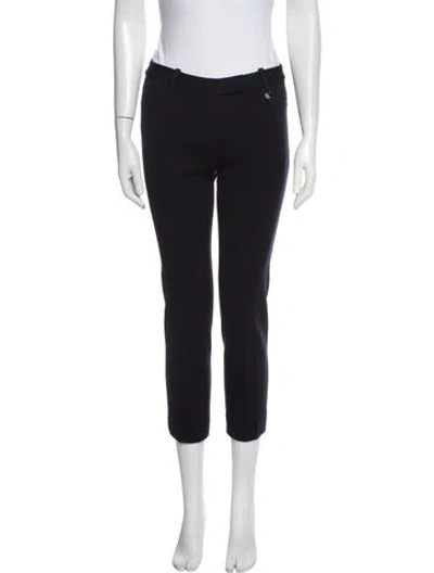 Pre-owned Tory Burch Wool Straight Leg Pants W/ Tags In Blue