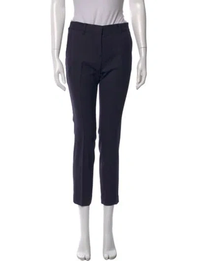 Pre-owned Tory Burch Wool Straight Leg Pants W/ Tags In Neutral