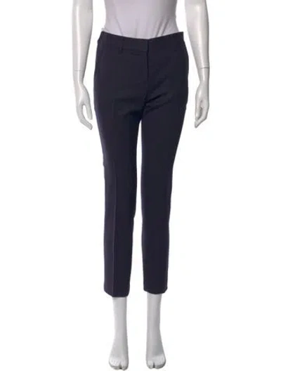 Pre-owned Tory Burch Wool Straight Leg Pants W/ Tags In Neutral