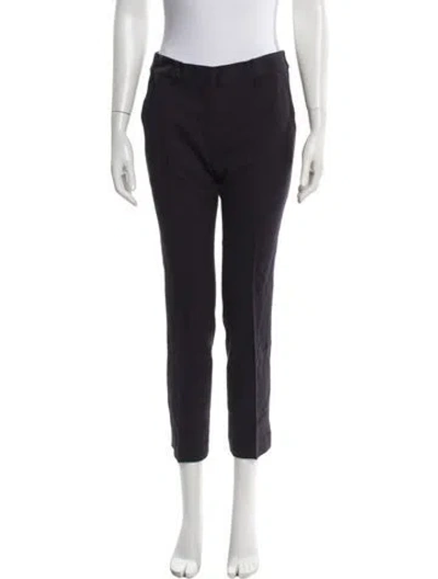 Pre-owned Tory Burch Wool Straight Leg Pants W/ Tags In Purple