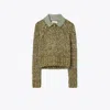 Tory Burch Contrasting-collar Sweater In Multi