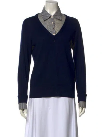 Pre-owned Tory Burch Wool Sweater In Black