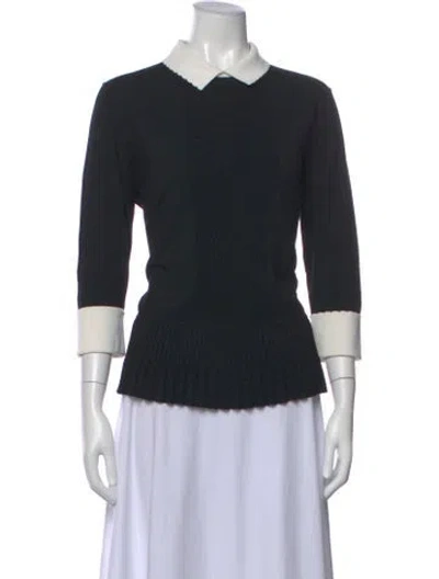 Pre-owned Tory Burch Wool Sweater In Black