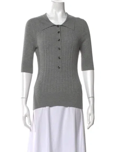 Pre-owned Tory Burch Wool Sweater In Gray