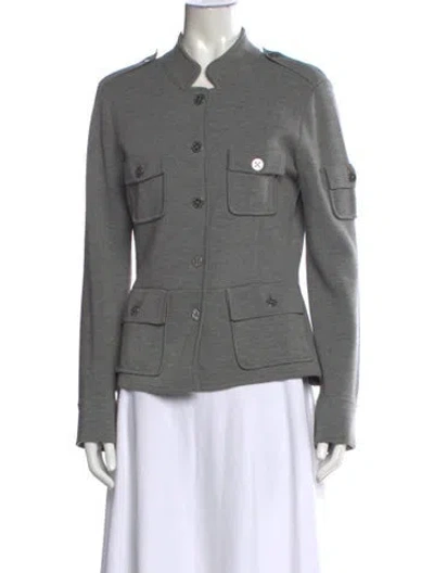 Pre-owned Tory Burch Wool Sweater In Gray