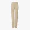 Tory Burch Wool Knitted Trousers In Nude