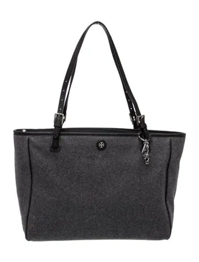 Pre-owned Tory Burch Wool Tote In Black