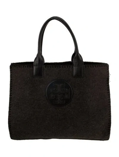 Pre-owned Tory Burch Wool Tote In Gray
