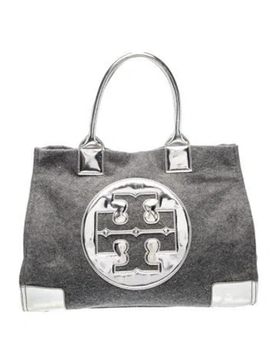 Pre-owned Tory Burch Wool Tote In Gray