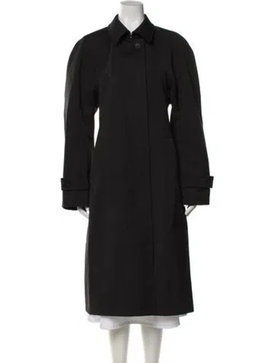 Pre-owned Tory Burch Wool Trench Coat In Gray