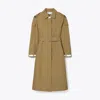 Tory Burch Wool Trench Coat In Multi