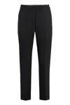 Tory Burch Wool Twill Trouser In Black