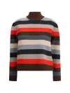 Tory Burch Merino Wool Turtleneck Sweater In Multi