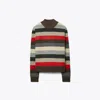 Tory Burch Wool Turtleneck Sweater In Multi