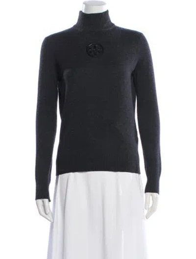 Pre-owned Tory Burch Wool Turtleneck Sweater In Black
