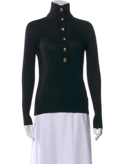 Pre-owned Tory Burch Wool Turtleneck Sweater In Blue