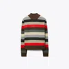 Tory Burch Merino Wool Turtleneck Sweater In Gold