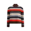 Tory Burch Merino Wool Turtleneck Sweater In Multi