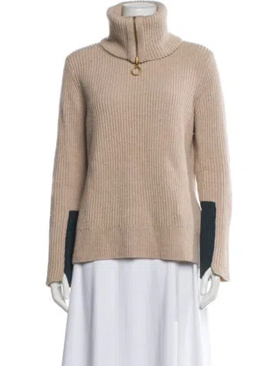 Pre-owned Tory Burch Wool Turtleneck Sweater In Multi