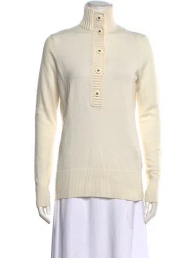 Pre-owned Tory Burch Wool Turtleneck Sweater In Neutrals