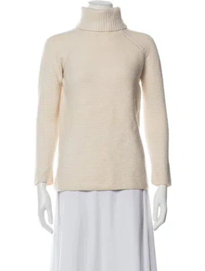 Pre-owned Tory Burch Wool Turtleneck Sweater In Pink