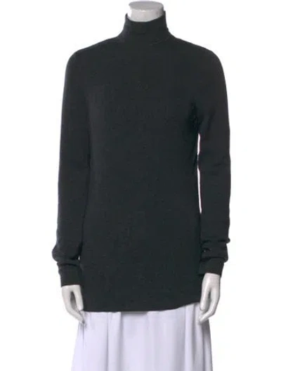 Pre-owned Tory Burch Wool Turtleneck Sweatshirt In Blue