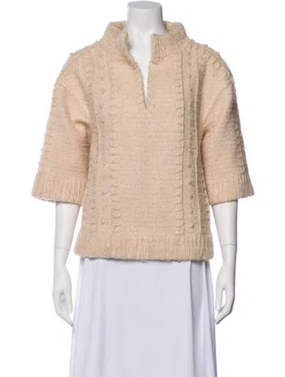 Pre-owned Tory Burch Wool Tweed Pattern Jacket