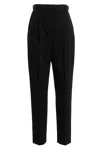Tory Burch High Waist Wool Twill Trousers With Pleats