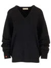 Tory Burch Relaxed Fit Sweater In Black
