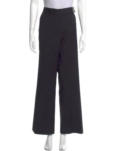 Pre-owned Tory Burch Wool Wide Leg Pants In Blue