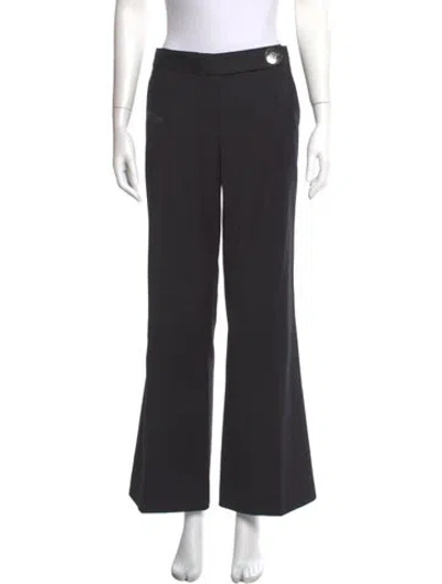 Pre-owned Tory Burch Wool Wide Leg Pants In Gray
