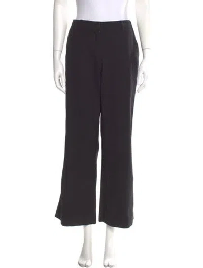 Pre-owned Tory Burch Wool Wide Leg Pants In Gray
