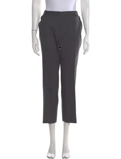 Pre-owned Tory Burch Wool Wide Leg Pants In Gray