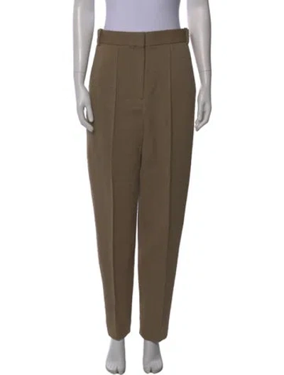 Pre-owned Tory Burch Wool Wide Leg Pants In Neutral