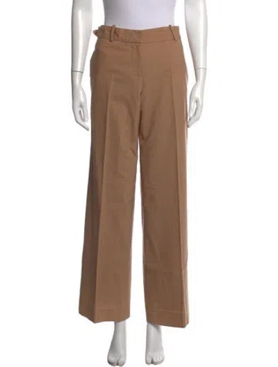 Pre-owned Tory Burch Wool Wide Leg Pants In Neutrals