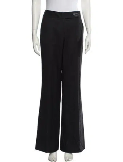Pre-owned Tory Burch Wool Wide Leg Pants W/ Tags In Black